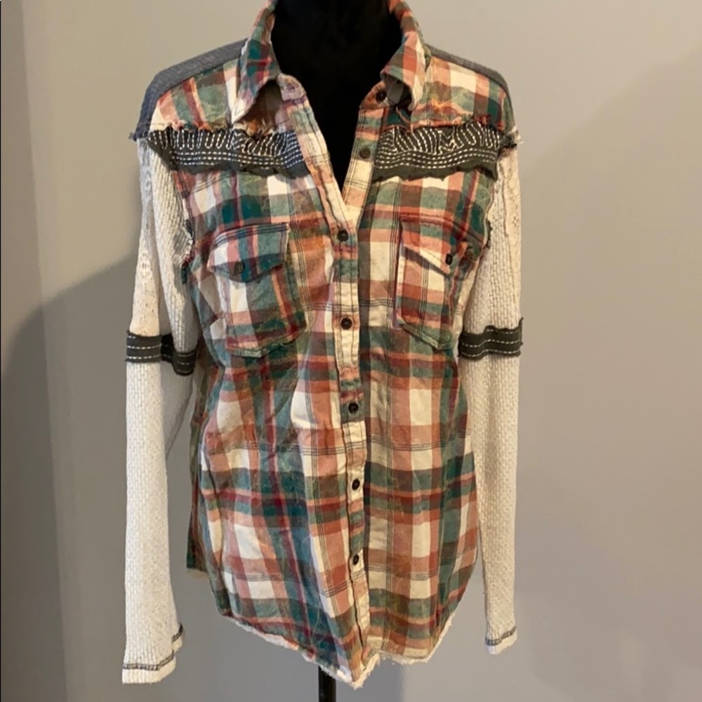 Woman’s Destructed fun flannel